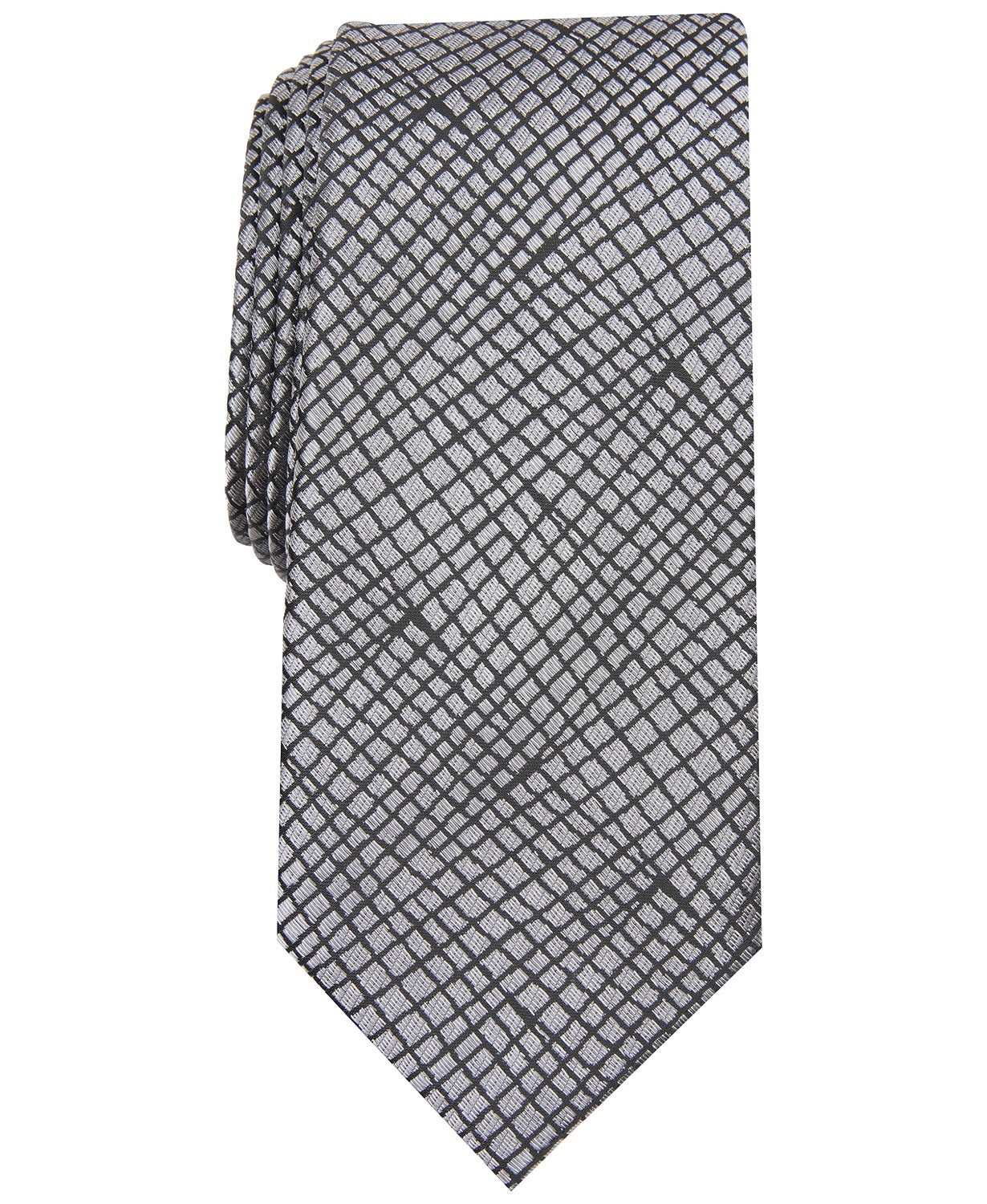 Alfani Men's Slim Abstract Tie Gray Size Regular